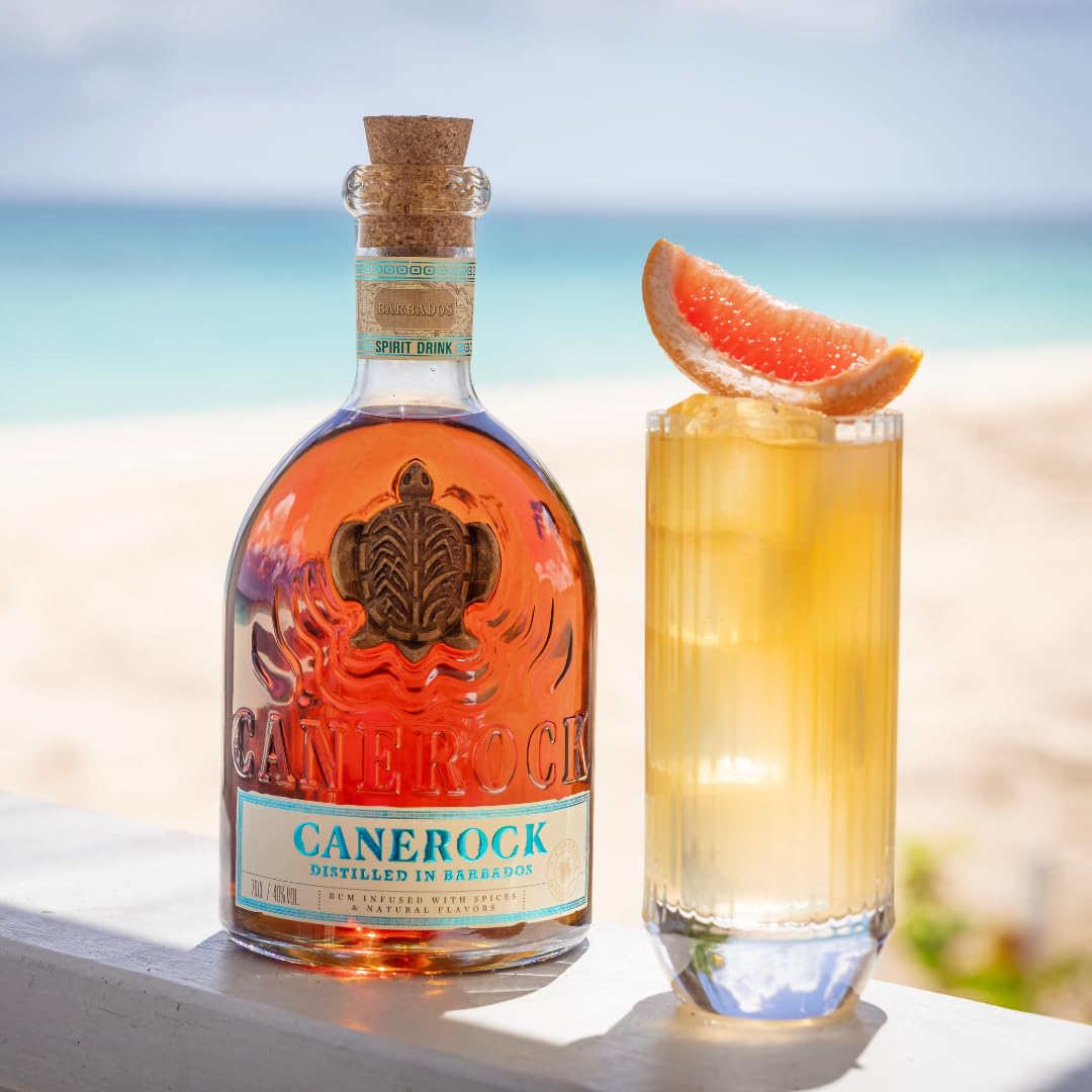 CANEROCK - Boisson Spiritueuse à Base de Rhum - 40% Alcool - 70 cl | Origine : Barbade - Notes d'Épices Douces & Patissières - À Déguster Pur ou en Cocktail