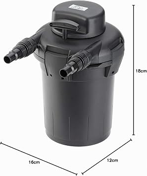 Pontec 50753 PondoPress Set 5000 for Ponds up to 5000 L (without Fish Trim) Pressure Filter Set Filter Pump (1500 l/h) Pond Filter with 7 Watt UVC Power