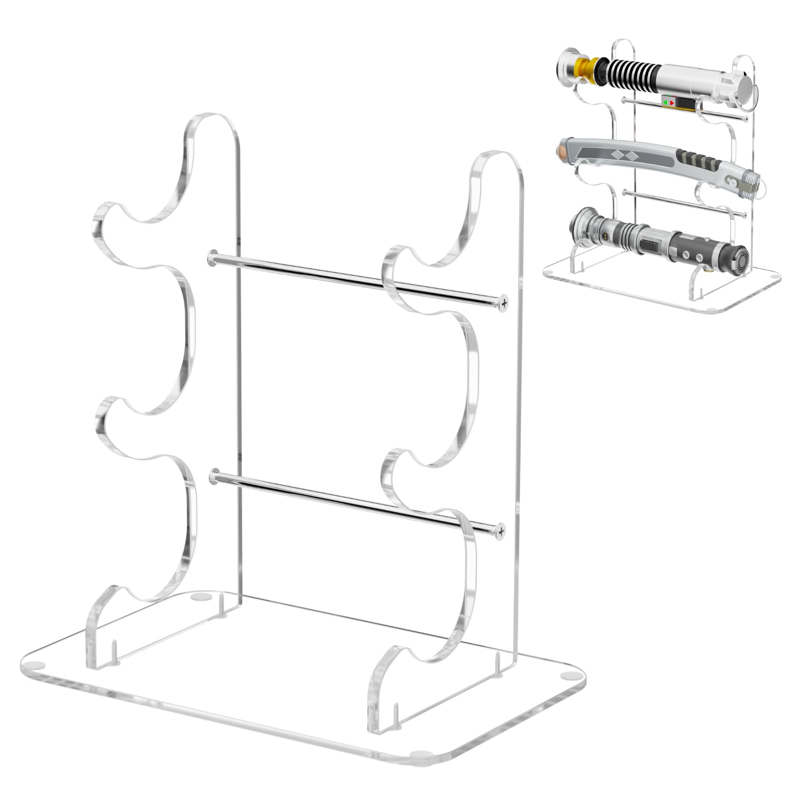 Support de sabre laser acrylique 3 niveaux et présentoir épée