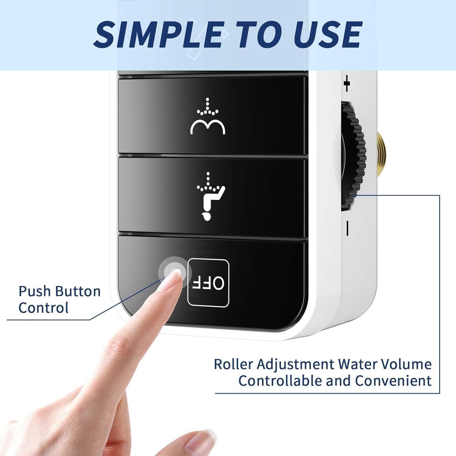 Bidet Attachment for Toilet, Retractable Self Cleaning Cold Water Bidets for Existing Toilets, Bidet Toilet Seat Attachment with Pressure Controls, Bidet Attachment for Frontal & Rear Wash, Black