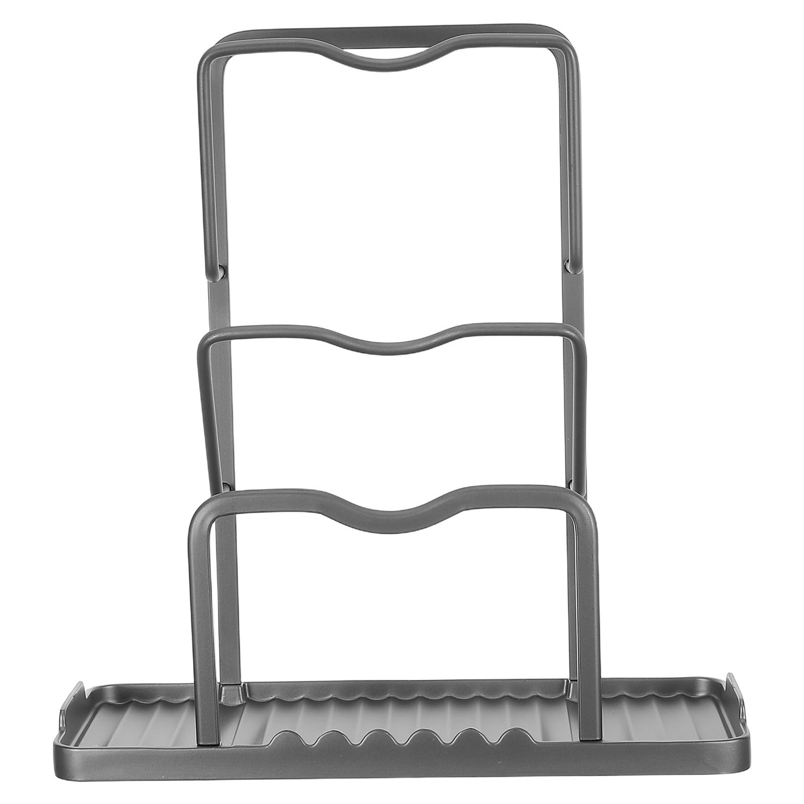Support de Rangement pour Couvercles de Casseroles, 3 Niveaux en Aluminium
