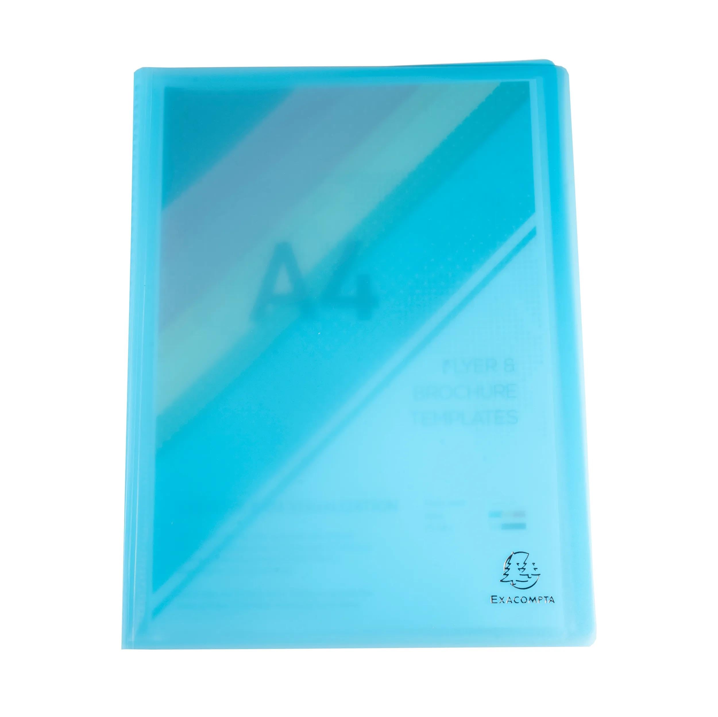 Exacompta - Nr ref. 88670E - Karton 8 Chromaline Pastel Teczka na dokumenty - 60 gładkich kieszeni kryształowych - 120 widoków - A4 - wymiary 24 x 32cm - półprzezroczysta okładka z poliestru