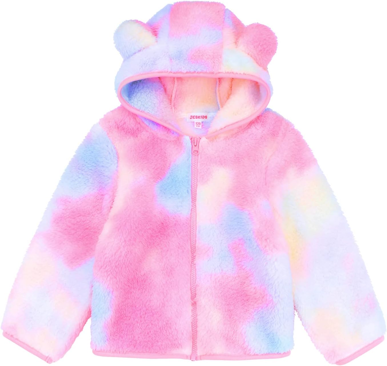 Toddler Girls Boys Fleece Hoody Jacket Zip Up Teddy Coat Warm Winter Outwear