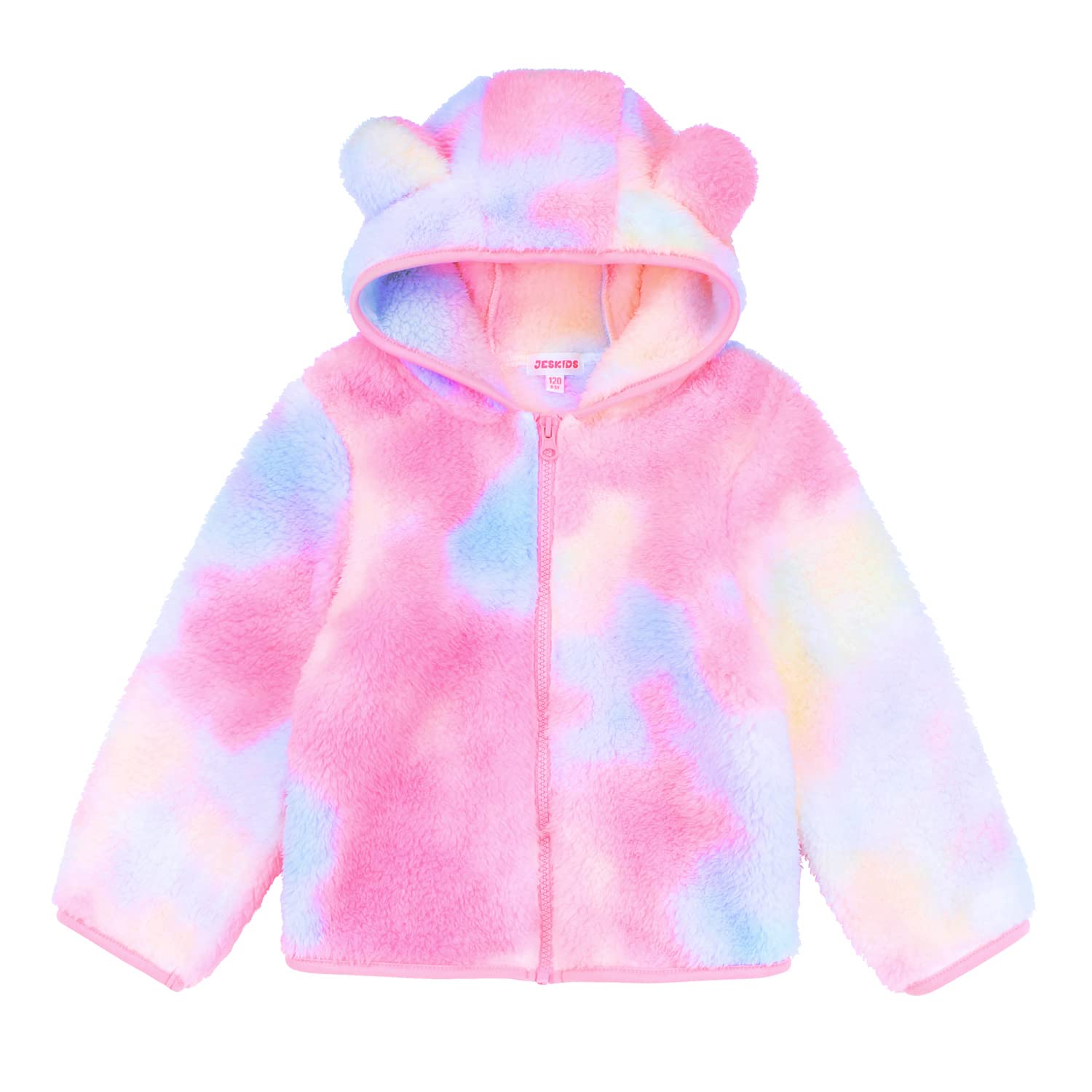 JESKIDS Toddler Girls Boys Fleece Hoody Jacket Zip Up Teddy Coat Warm Winter Outwear
