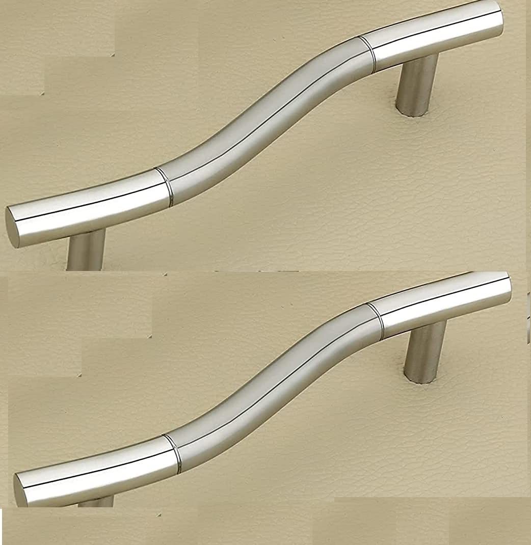 Stainless Steel Round S Shape Drawer Cabinet Handles, Silver, 4 Inch - Pack of 2 Pcs, Chrome Finish (2)-image-42