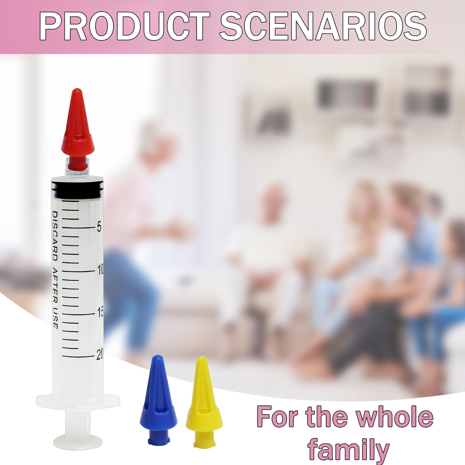 Kit Siringa per Lavaggio Orecchie - Siringa Auricolare con 3 Beccucci in Silicone per Rimuovere il Cerume Facile da pulire per Bambini e Adulti, Molto Adatto per La Cura Dell'Orecchio a Casa
