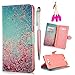 Galaxy Grand Prime Case -MOLLYCOOCLE[Pink Cherry Blossoms]Stand Wallet Purse Credit Card ID Holders TPU Soft Bumper Premium PU Leather Ultra Slim Fit Cover for Samsung Galaxy Grand Prime G5308/G530H