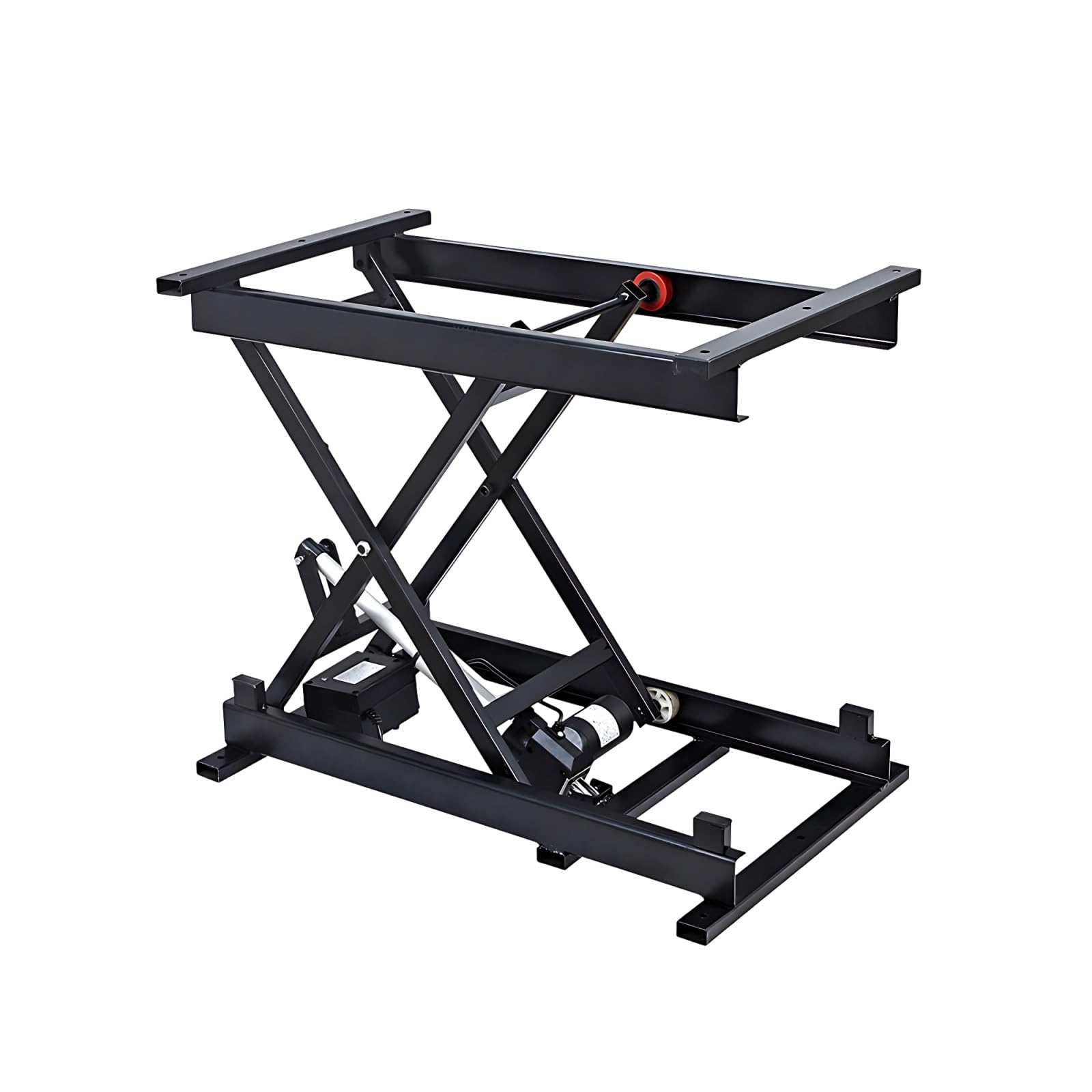Stół Podnoszony Elektryczny 60kg Udźwig, Hydrauliczny Podnośnik Stołowy Regulacja Wysokości 18-68cm, Mechanizm Nożycowy Płaski Składany ze Sterowaniem Przewodowym