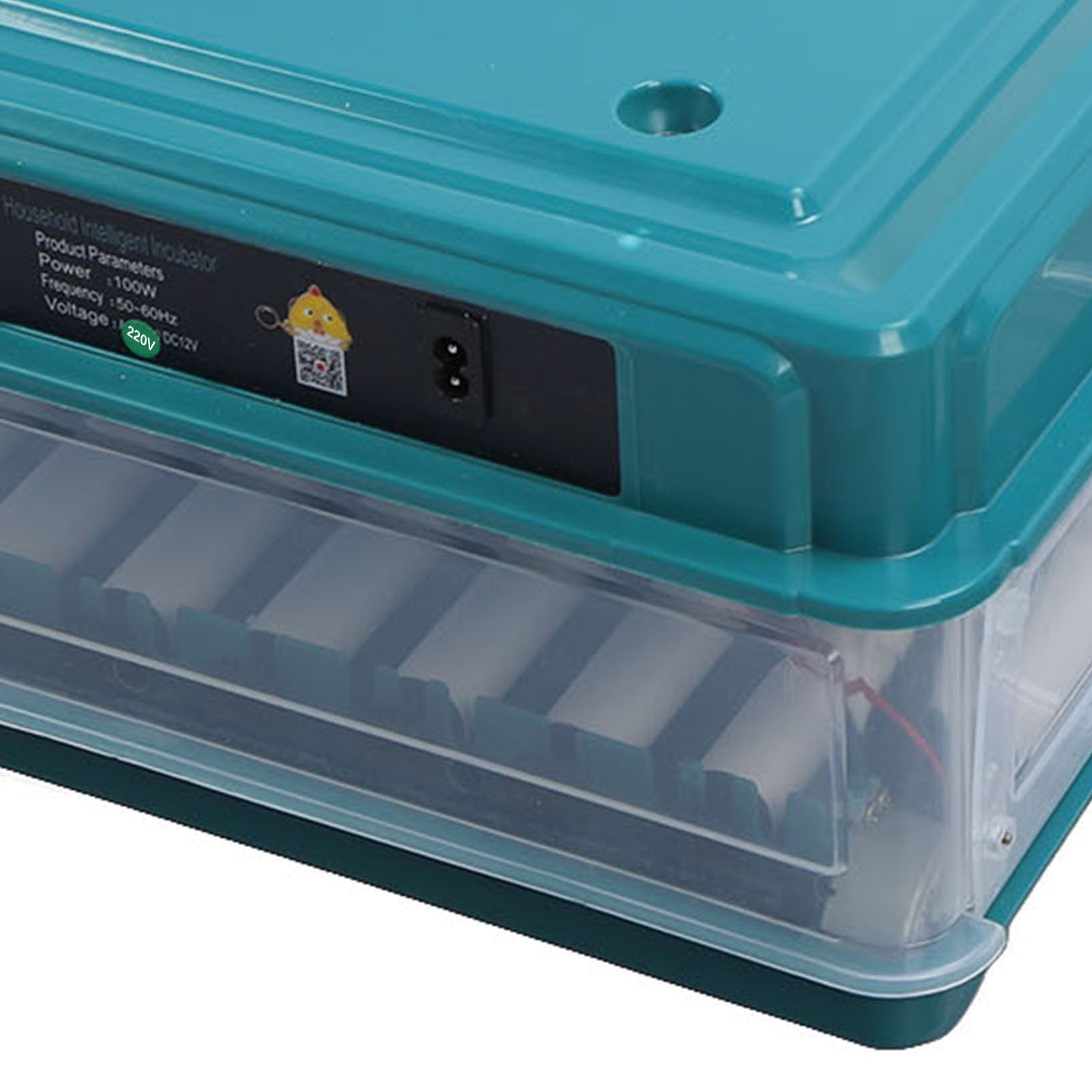Incubateur de 48 œufs avec retournement automatique des œufs, bougie LED et remplissage d'eau automatique, plateau réglable pour œufs de poulet, canard, oie, caille, contrôle (Prise UE 220V 64 Oeufs)