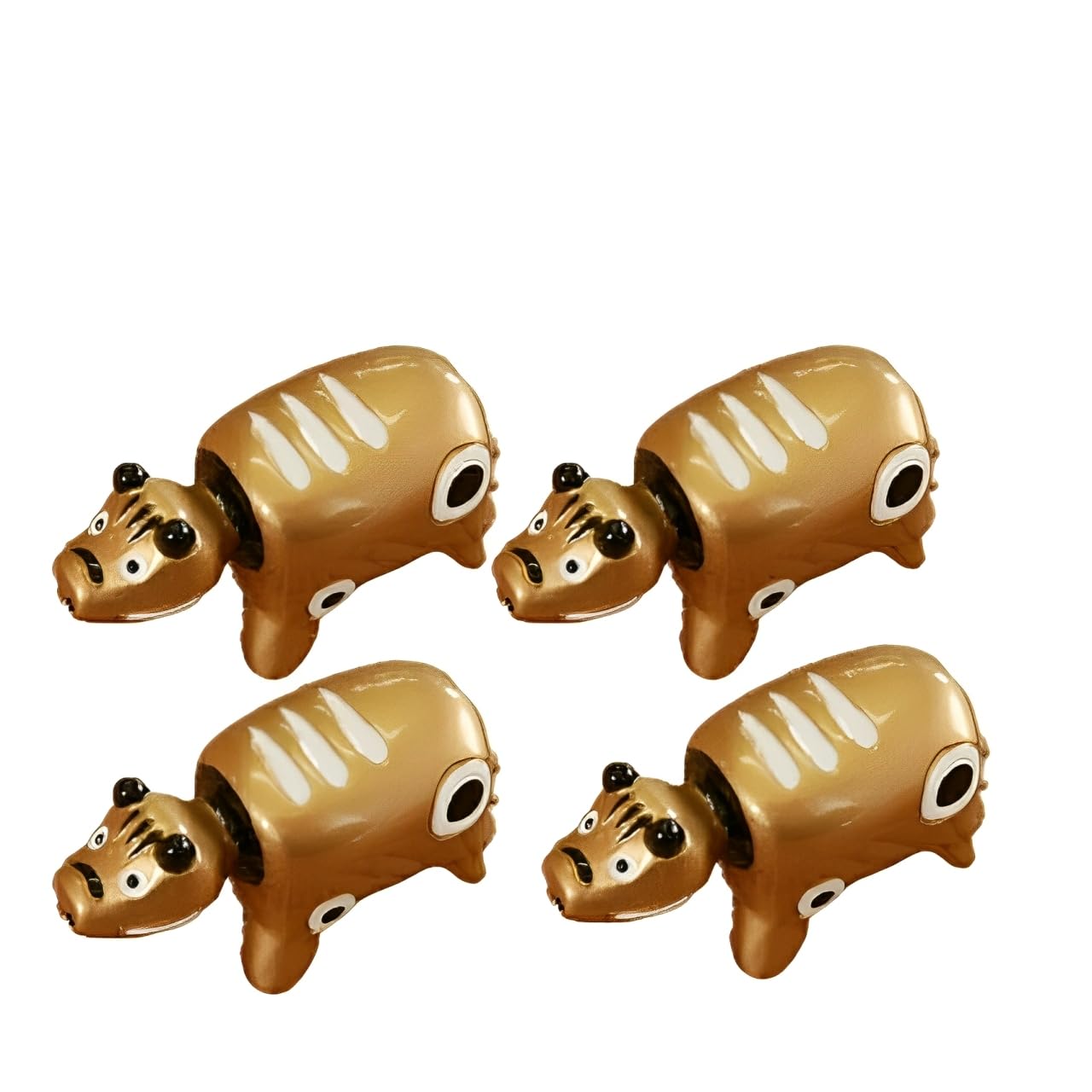 Amazon.co.jp: 赤ベコ箸置き（金色） 4個セット ≪民芸品≫ 赤べ