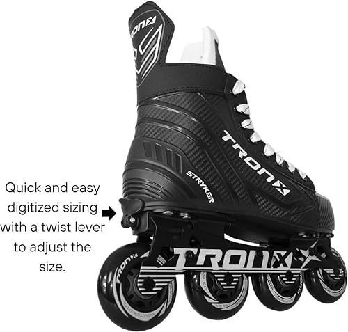 Miniatura 5 de TronX Stryker patines en línea ajustables de hockey para adultos, intermedios, jóvenes y niños