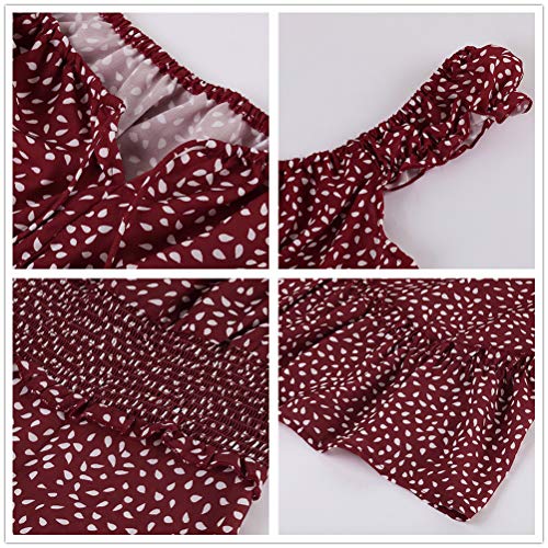 Image of Womens Summer Sundress Ruffle Sleeve Sweetheart Neck Print Mini Dress