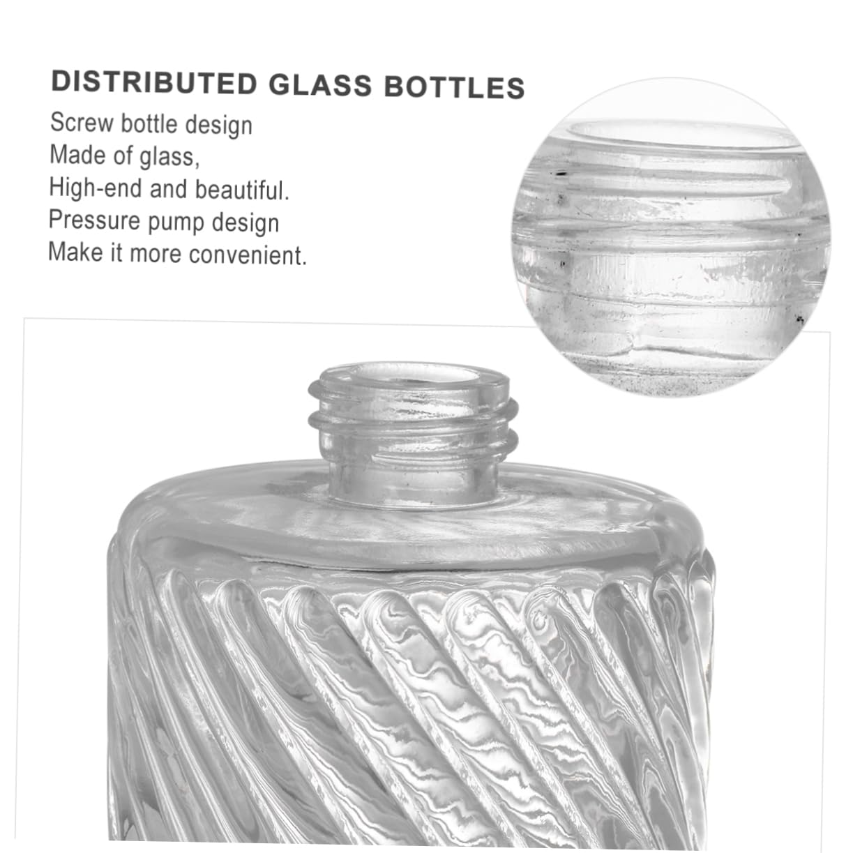 Bottiglia per Lozione da Viaggio 400ml in Vetro Pompa | Set da 2 Pezzi, Finitura Argento, Riempimento Semplice, per Casa e Hotel