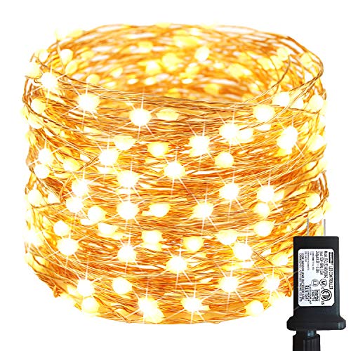 Fairy String Lights Plug in - 50Ft 150LED Christmas String Lights 8 Modes Waterproof Super Bright Big Lamp Beads,Decoration for Christmas Trees Holiday Party Wedding Patio