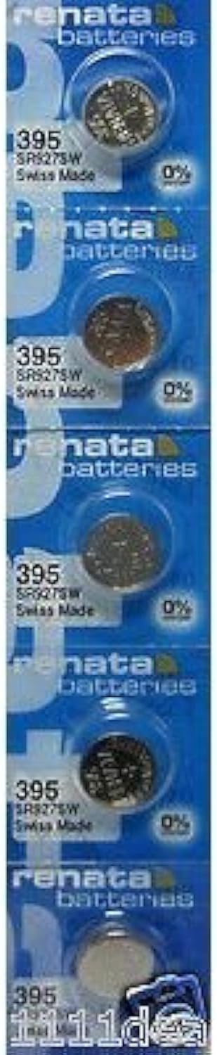 Strip of 5 Genuine Fresh Renata 395 SR927SW Swiss Made Silver 1.55v Batteries