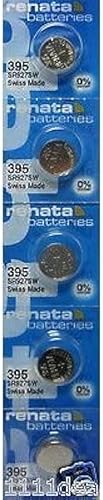 Miniatura 1 de Tira de 5 baterías originales Renata 395 SR927SW fabricadas en Suiza de plata de 1,55 V