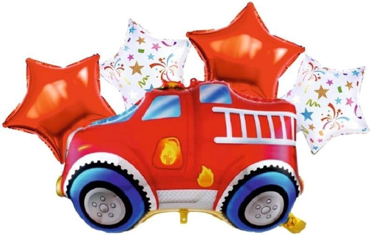 Itfaiye Arabasi 5 Li Set Folyo Balon