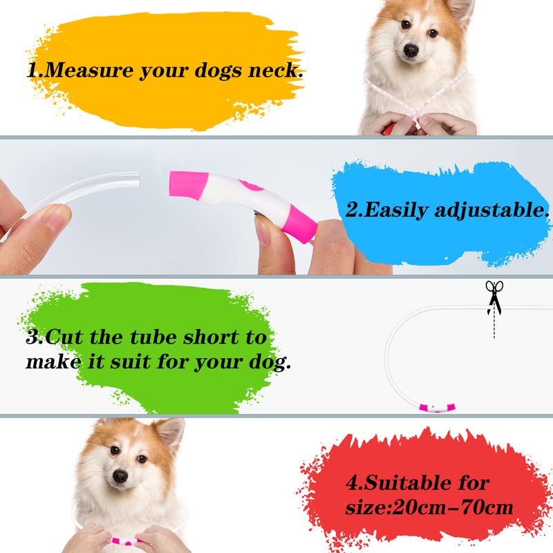 Sofore Collare Luminoso per Cani,Luz de Collare Luminoso Per LED Para la Oscuridad,USB Recargable 3 Modos de Flash Collare Luminoso per Cani Ricaricabile Tamaño Ajustable,Adecuado para Perros,Rosa