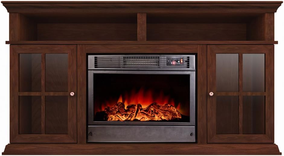 Argo Furniture Alessandro Electric Fireplace, Walnut Home