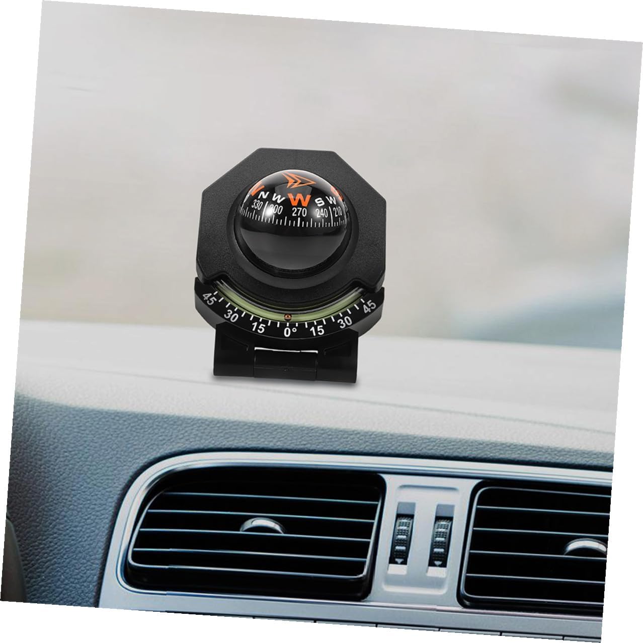 2pcs Car Mount Compass with Inclinometer High-Precision Dashboard Compass for Automotive and Marine Use for Outdoor Driving and Boating