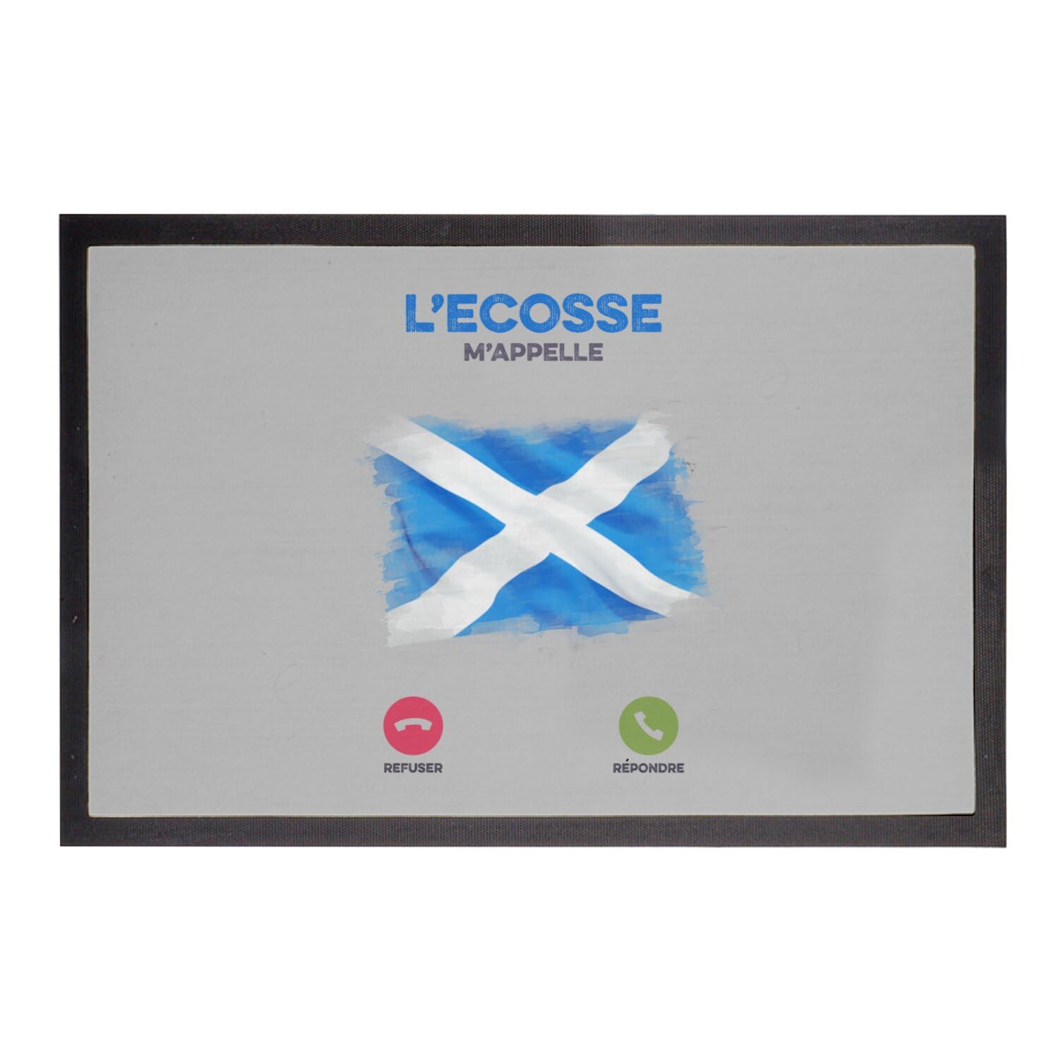 Paillasson gris L'Écosse m'appelle tapis de sol voyage 75x50cm