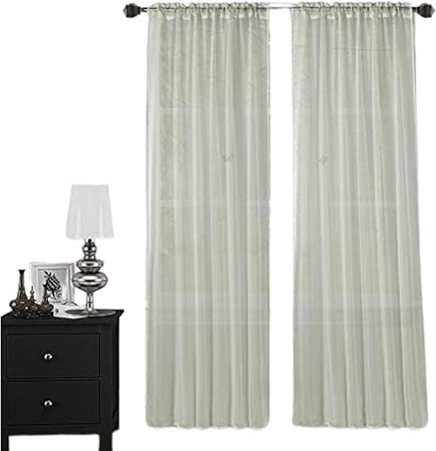 LinenTopia Juego de 2 paneles de cortina de gasa transparente, tratamiento de decoraciĂłn de ventana del hogar para sala de estar, color sĂłlido, LinenTopia Juego de 2 paneles de cortina de gasa transparente, tratamiento de decoraciĂłn de ventana del hogar para sala de estar, color sĂłlido,