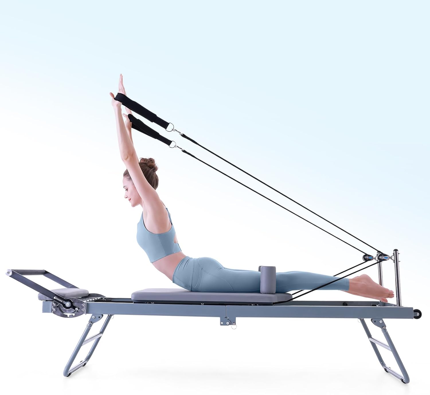 ARKANTOS Pilates Reformer Machine Foldable, Reformer Pilates Equipment for Gym Workout and Home Use, Suitable for Intermediate and Beginners Users