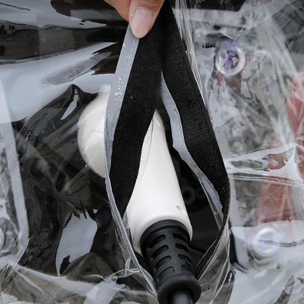 Electric Car Charger Port Rain Cover - Transparent PVC Dust & Waterproof Cover With Magnetic Seal For EV Charging