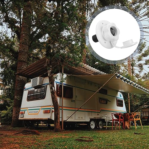Image of Milisten Rv Water Fill Inlet with Check Valve 2.95In Gravity Water Inlet Connection for Camper Motorhome Trailer Freshwater Tank Filling Rv Replacement