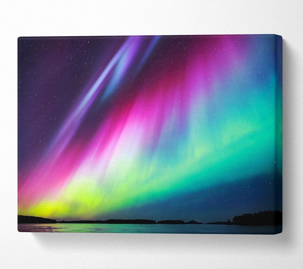 Northern Light Display Canvas Print Wall Art - Small 14 x 20 Inches