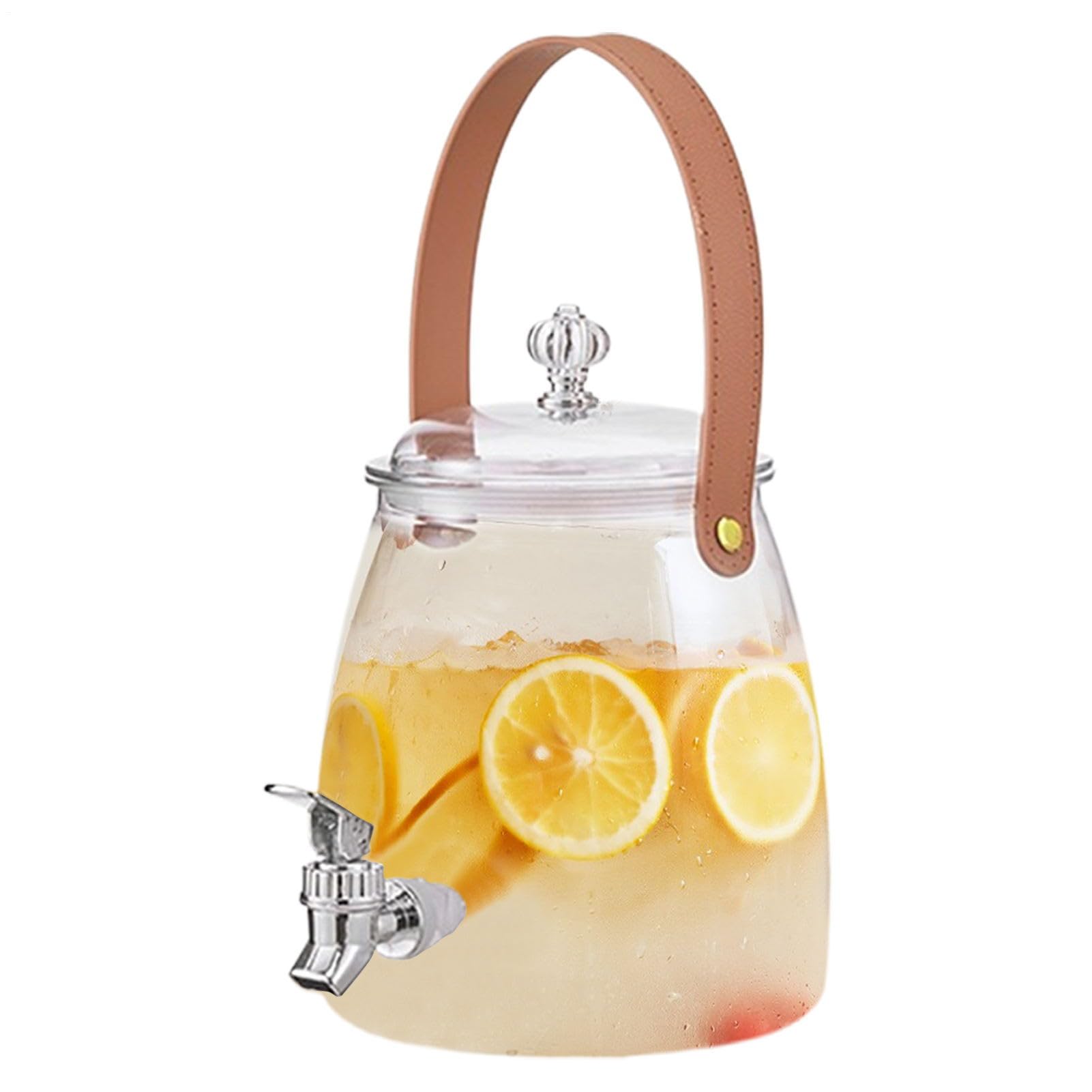 Distributeur de Boissons avec Robinet, 5 L Bonbonne de Jus de Fruits avec Robinet pour BBQ, Jarre Cocktail, Fêtes à la Piscine et Réunions de pendant les Vacances