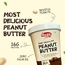 Deepjoy Chocolate Peanut Butter Crunch 1kg | Crunchy Peanut Butter with Premium Roasted Peanuts, Cocoa, Brown Sugar & Pink Salt | 26g Protein | Vegan, Gluten Free, Non-GMO | High Protein Plant Based Spread gallery image