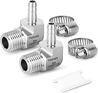 Vista 51 de TAISHER 1 pieza de forja de acero inoxidable 304 de accesorios de manguera de aire, accesorios de púas de manguera de 1 pulgada x 1/2 pulgadas