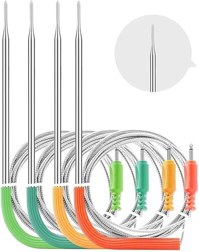 Reemplazo de sonda de acero inoxidable de 47 pulgadas para termómetro de carne Wi-Fi IBBQ-4T (kits de sondas)