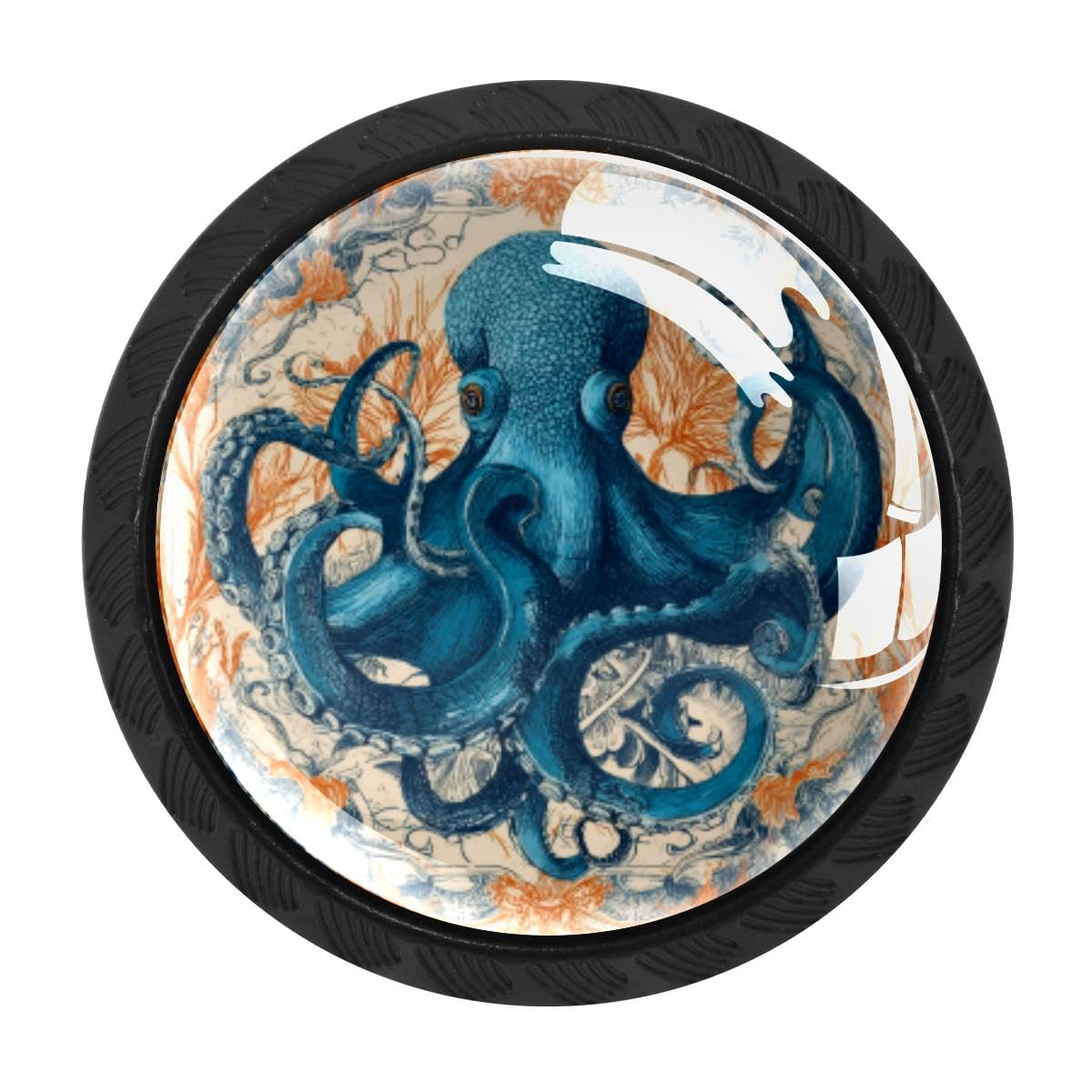 Heoeh Multi 5 4 Pcs Kitchen Cabinet Knobs, Octopus Vintage Drawer Knobs Dresser Handles