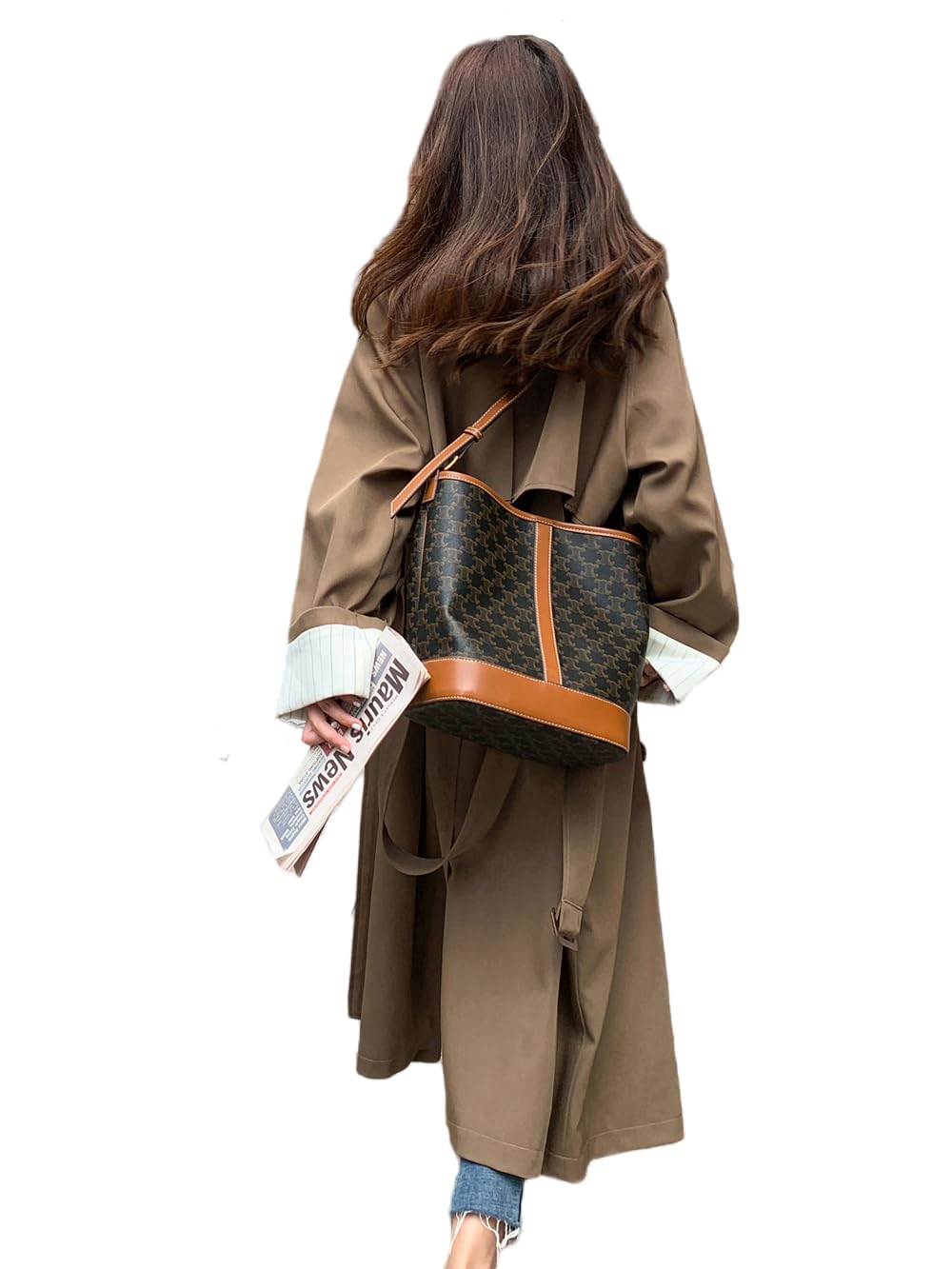 Korean Style Oversized Long Double-Breasted Trench Coats for Women Spring Fall Womens Windbreaker Coat Outerwear