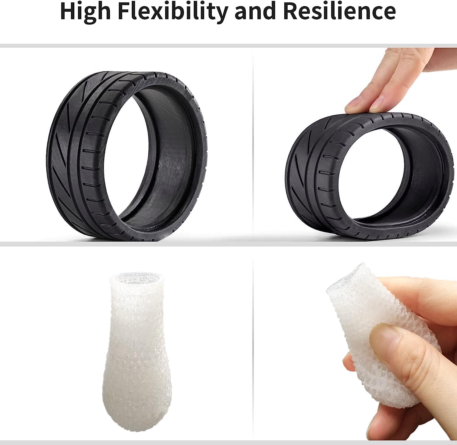 Geeetech TPU Filament 1.75mm, Flexible 3D Printer Filament Roll, Shore 95A,1kg Spool, Dimensional Accuracy +/- 0.03 mm, Fit Most FDM Printer (TPU Clear)