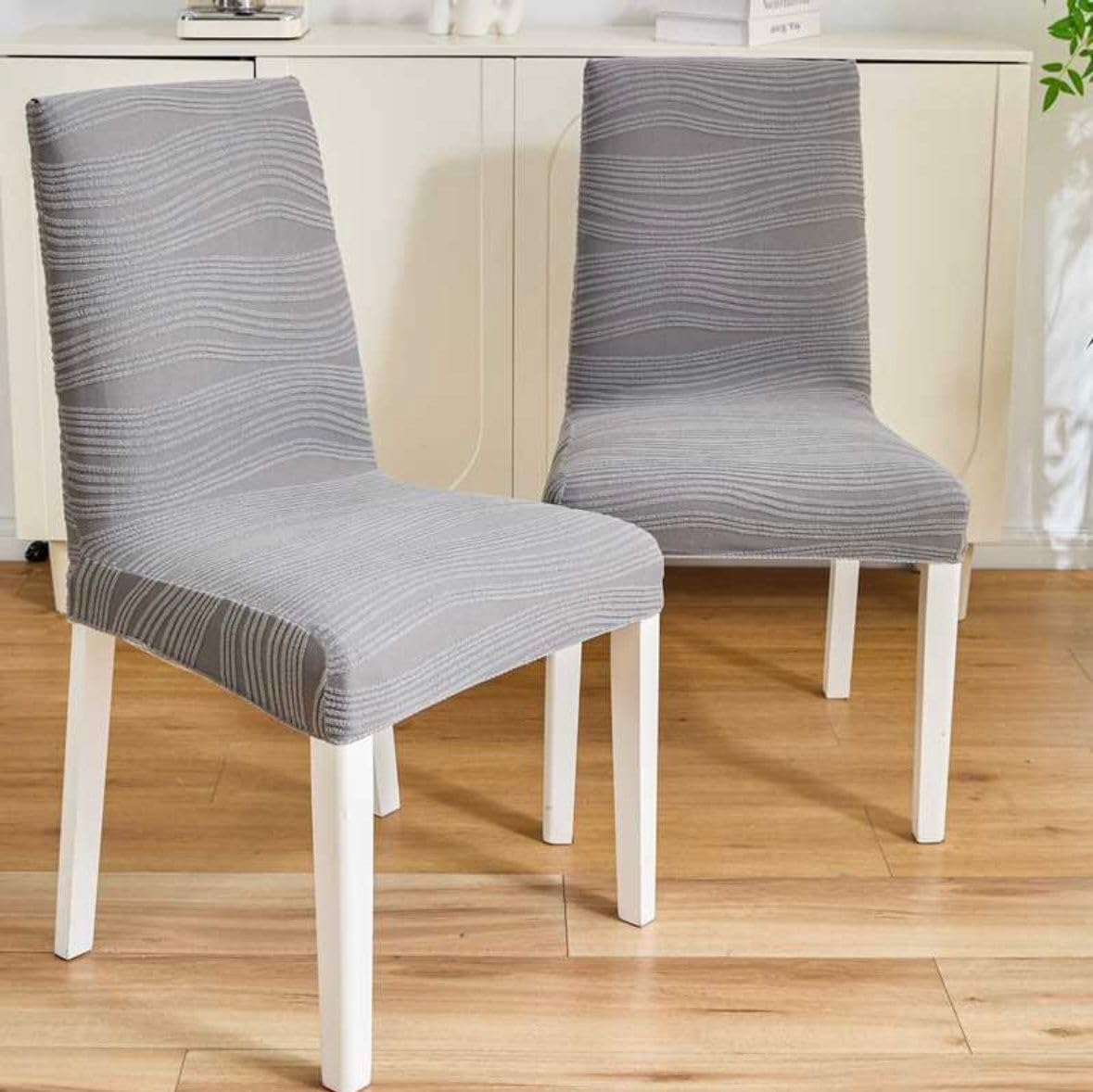 Orange Jacquard Chair Covers - Stretch & Protect! -9