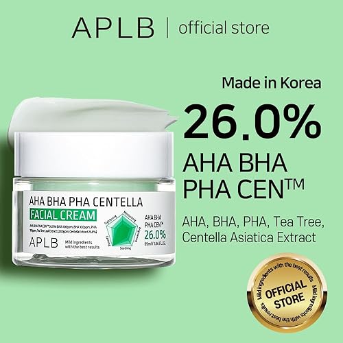 Miniatura 2 de APLB AHA BHA PHA Crema Facial Centella  AHA BHA PHA CEN 26.0% 1.86 FL.OZCuidado de la piel coreano, exfoliante, hidratación profunda, revitaliza
