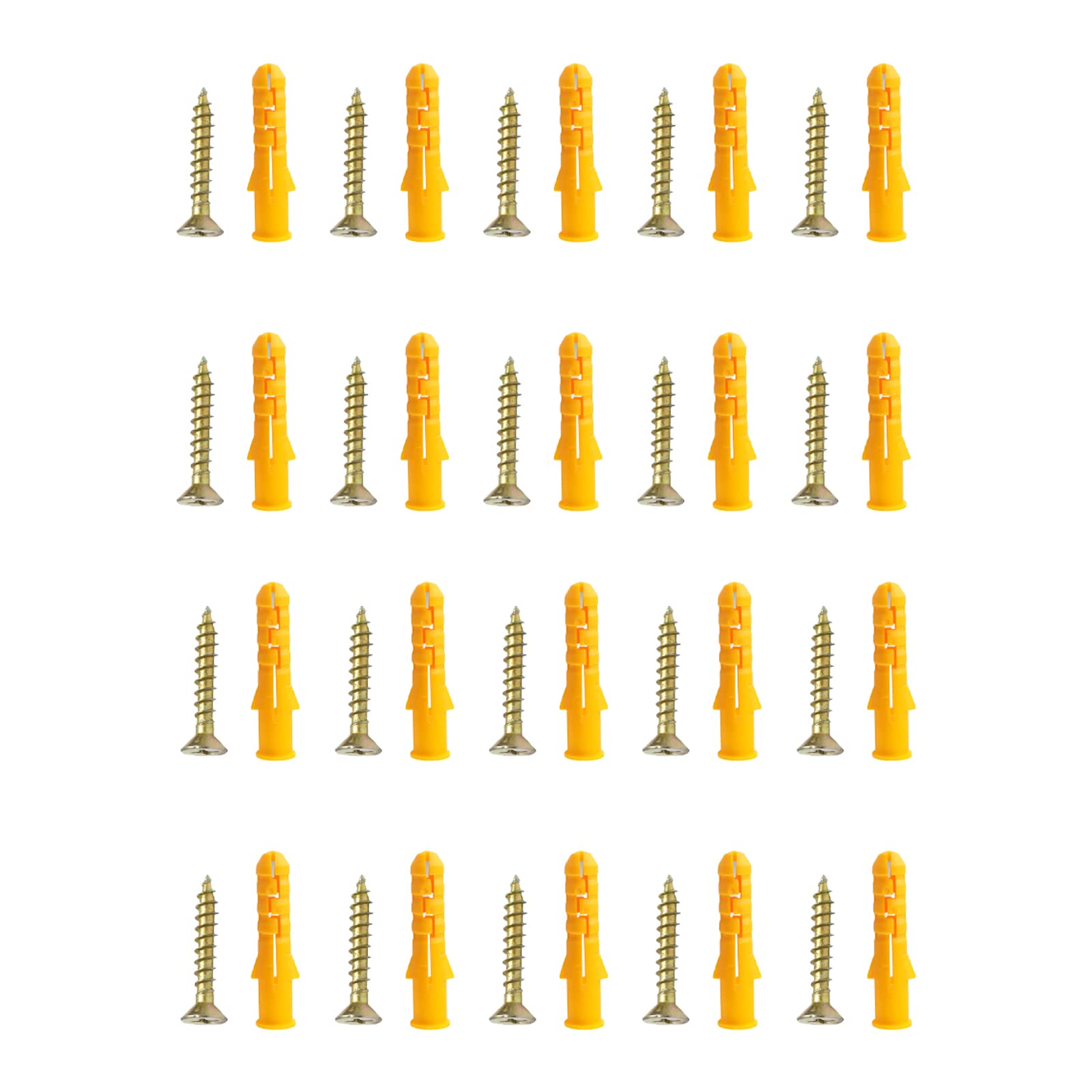 Tsophreniq B 20 / 40Pcs Fish Tail Expansion Tube Anchors With Screws Wall Anchors Expansion Olt For And Plaster Tube Pipe Olts Screws For