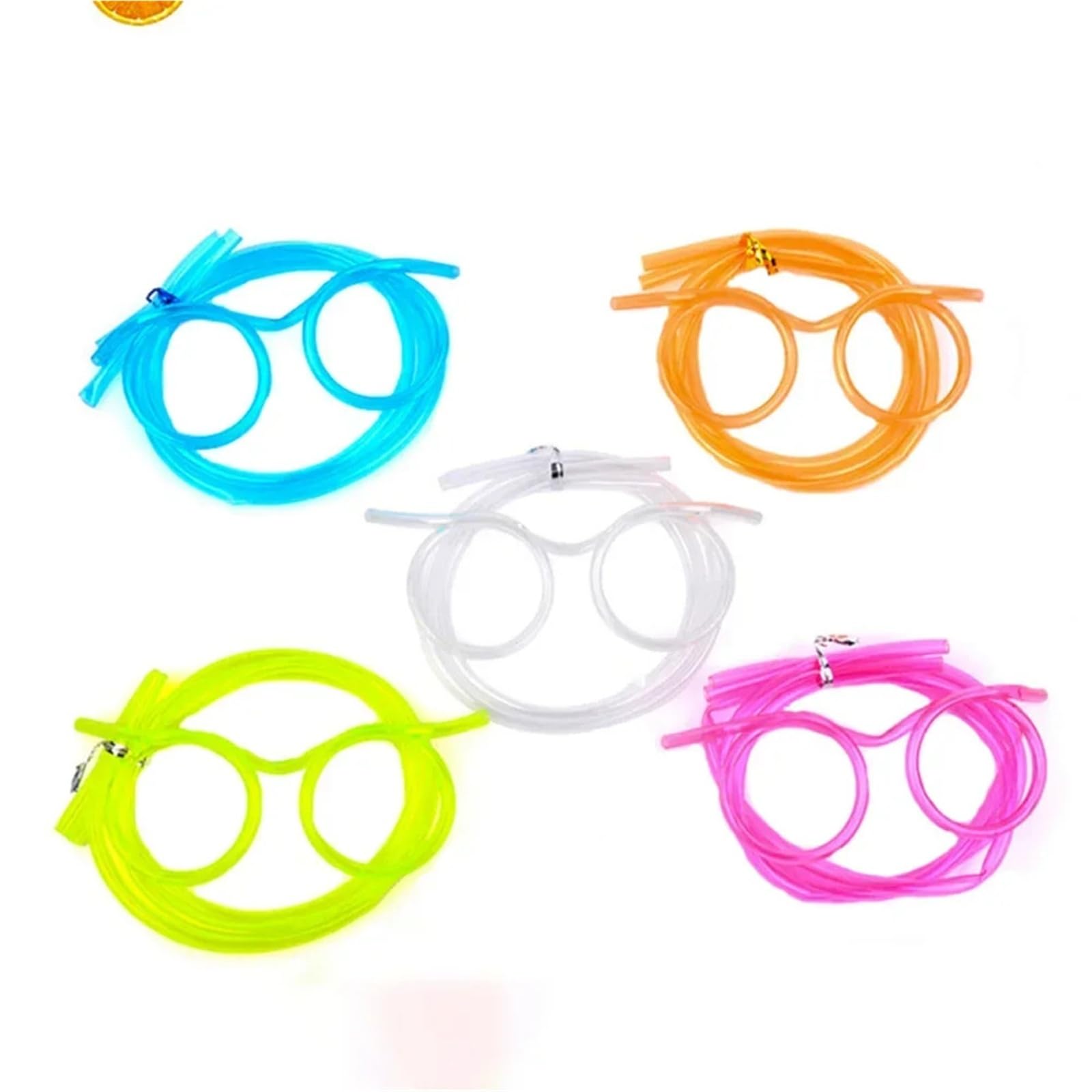 Accessoires de divertissement fantaisie paille lunettes rose