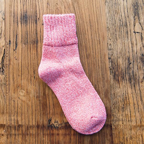 Image of JOYCA & CO. 3-5 Pairs Womens Multicolor Fashion Warm Wool Cotton Thick Winter Crew Socks