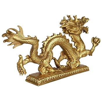 Amazon.co.jp: 龍の置物 風水 5本爪 樹脂製 龍 インテリア