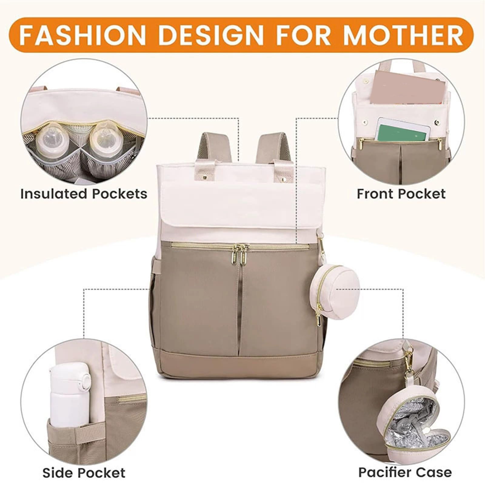 Spaziosa borsa per pannolini con tracolla convertibile e tasche multiple per viaggi all'aperto e uso quotidiano borsa a tracolla per pannolini
