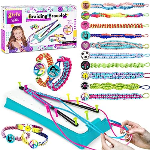 Friendship Bracelet Making Kit for Girls, Arts and Crafts Ideas for Kids Age 6 7 8 9 10 11 12 13 14, Diy Gifts for Birthday and Christmas. Make Friendship Jewelry for Birthdays, Travel Activity