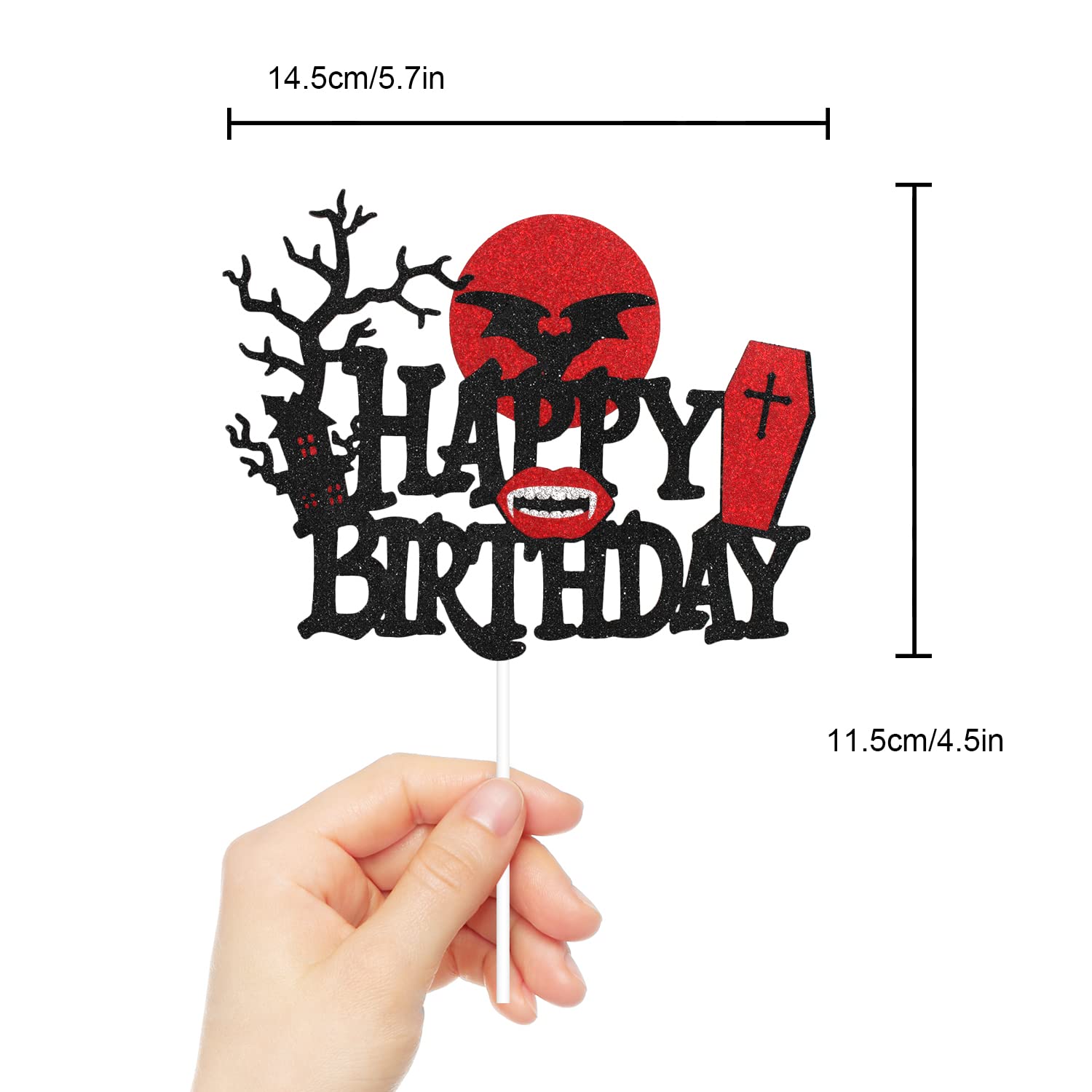 Halloween Birthday Cake Topper – Gruselige Skelett & Zombie-Hände Deko Für Kuchen & Party