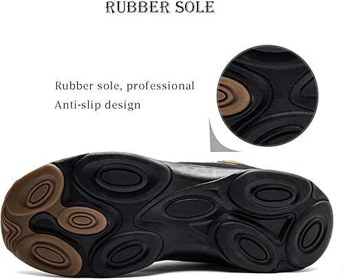Miniatura 4 de UPSOLO Botas de nieve de invierno para hombre, resistentes al agua, antideslizantes, totalmente forradas de piel, botas de senderismo ligeras e
