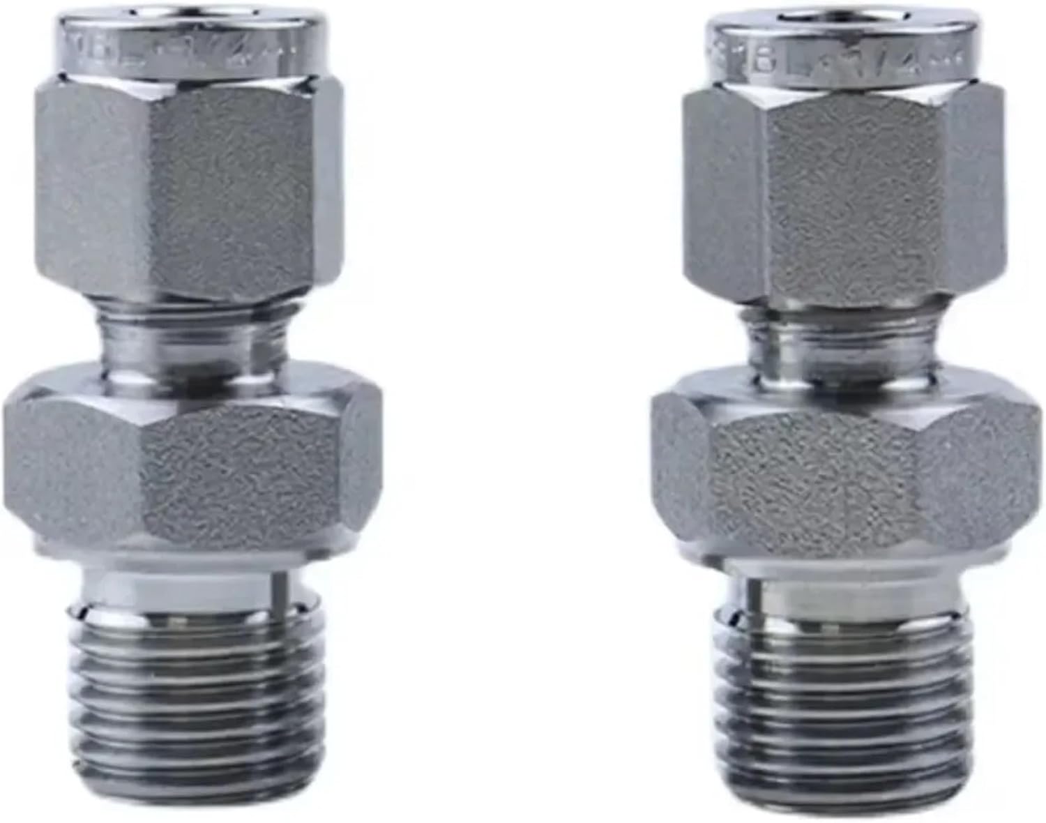 1pc M5 6 8 10 12 14 16 20 Metri Male x 2-12mm 1/16-1 Inch Tube Compression Union 316L Stainless Steel Pipe Fitting(M8x1,1L8 INCH_Thread)