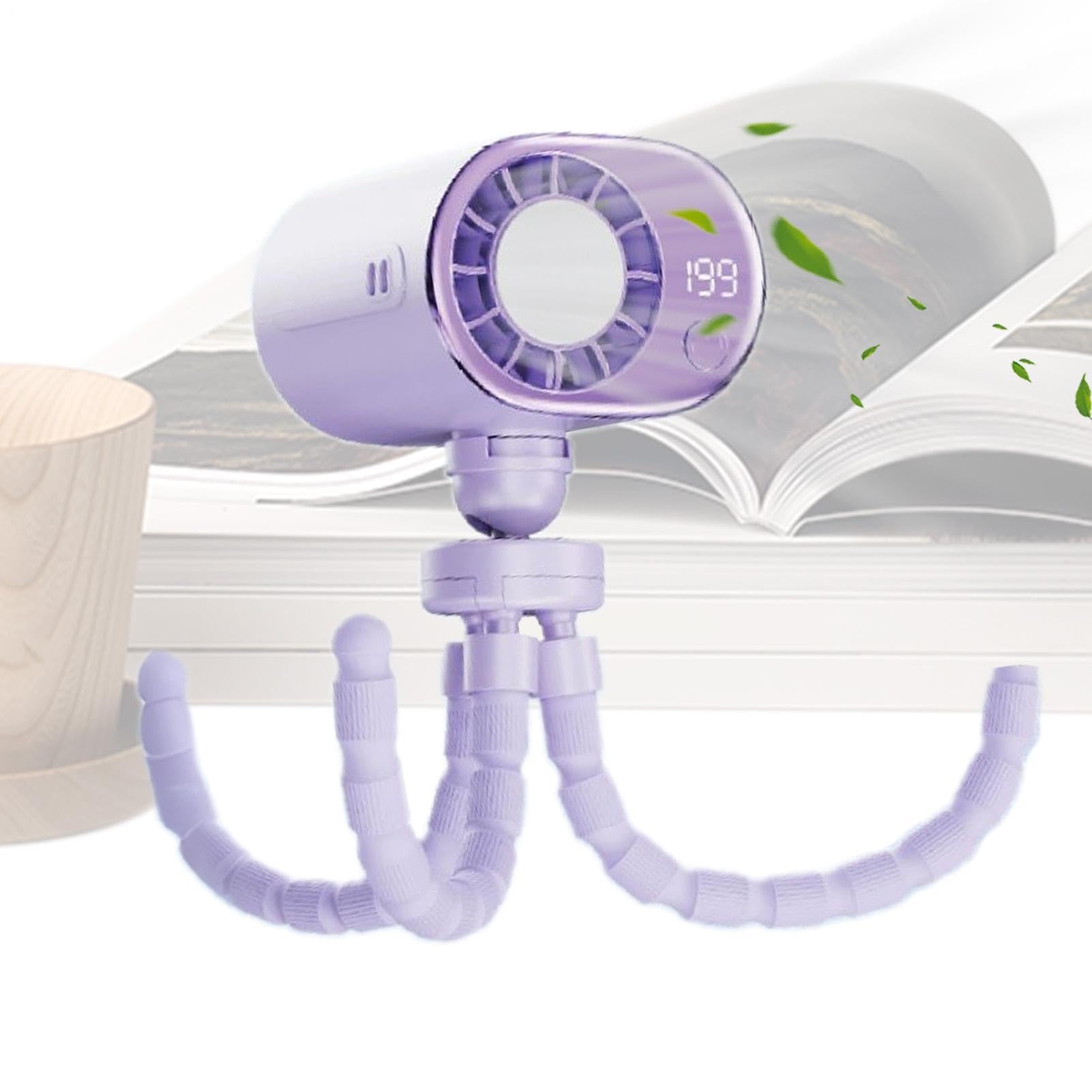 Ventilateur poulpe à LED pour voyage et plage, mini fraicheur en cuisine et chambre