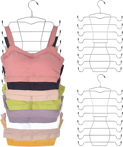 Paquete de 3 organizadores para armario, colgador de 8 niveles, perchas de barra de almacenamiento y decoración de dormitorio que ahorra espacio